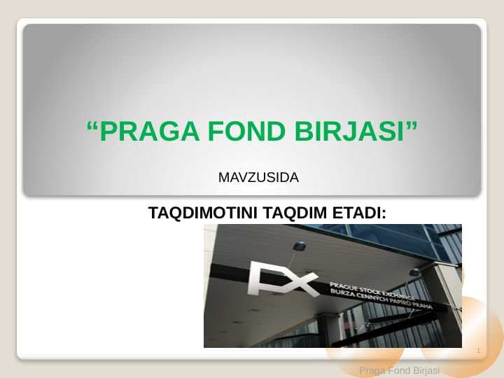 PRAGA FOND BIRJASI