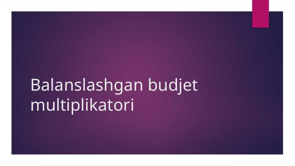 Dinamik Makro Iqtisodyot