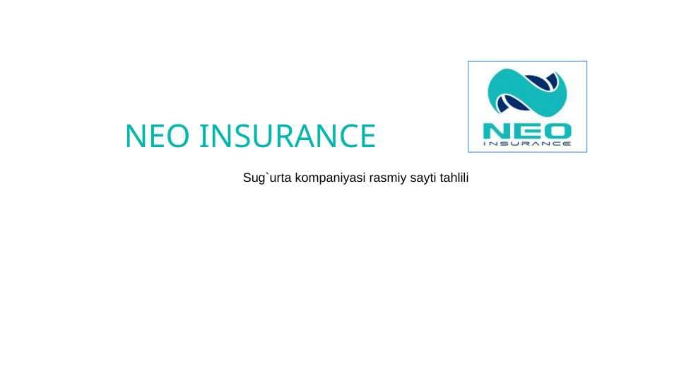 NEO INSURANCE Sug'urta