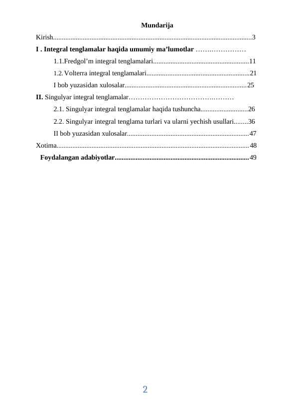 Singulyar integral tenglamalar