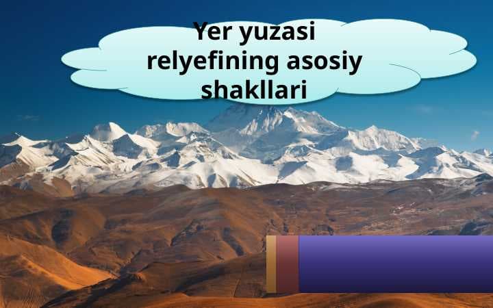 Yer yuzasi relyefining asosiy shakllar