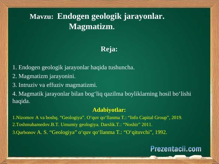 Endogen geologik jarayonlar