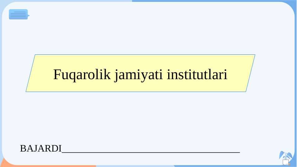 Fuqarolik jamiyati institutlari