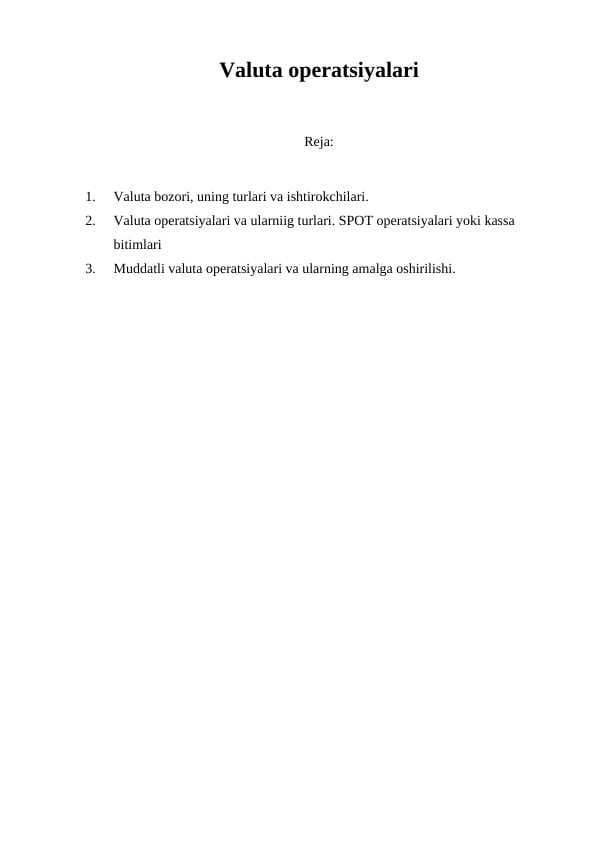 Valuta operatsiyalari 20
