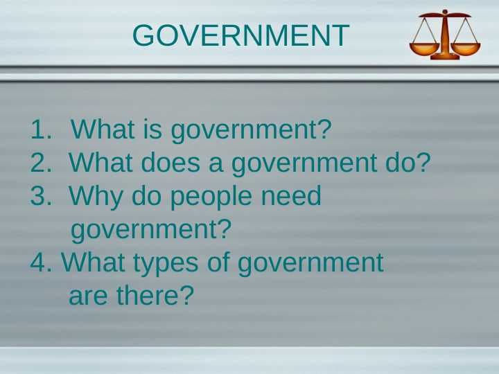 GOVERNMENT