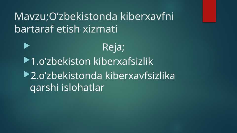 O’zbekistonda kiberxavfni bartaraf etish xizmati