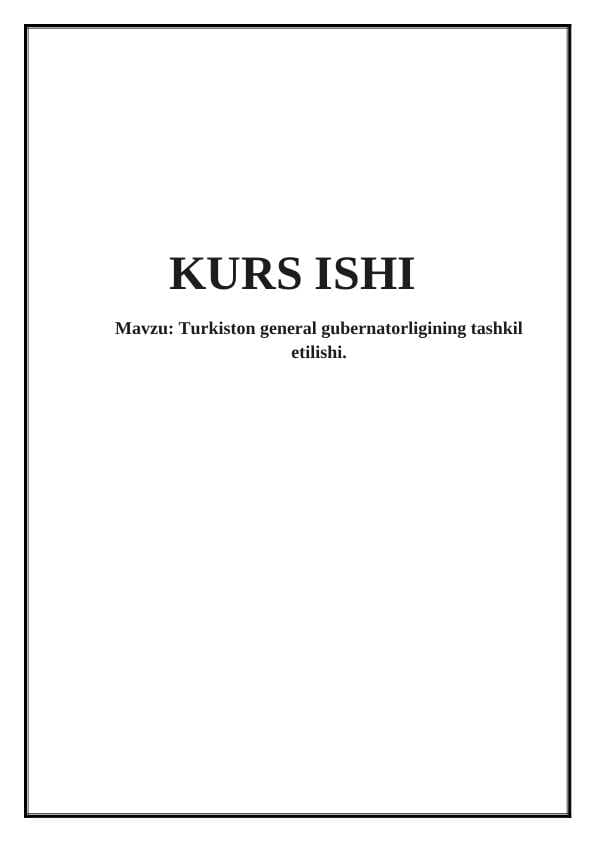 Turkiston general gubernatorligining tashkil etilishi.