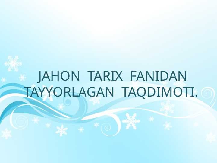 YUZ  YILLIK  URUSH  VA  UNING  OQIBATLARI