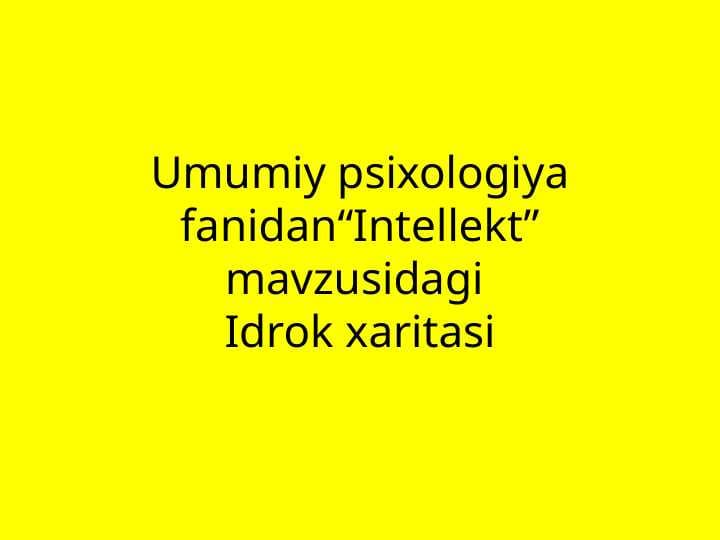 Intellekt