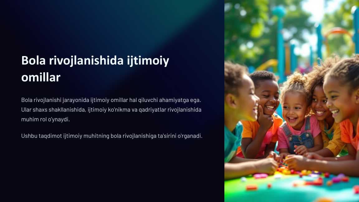 Bola rivojlanishida ijtimoiy omillar