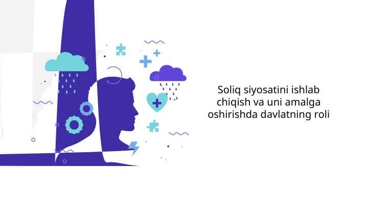 Soliq siyosatini ishlab chiqish va uni amalga oshirishda davlatning roli