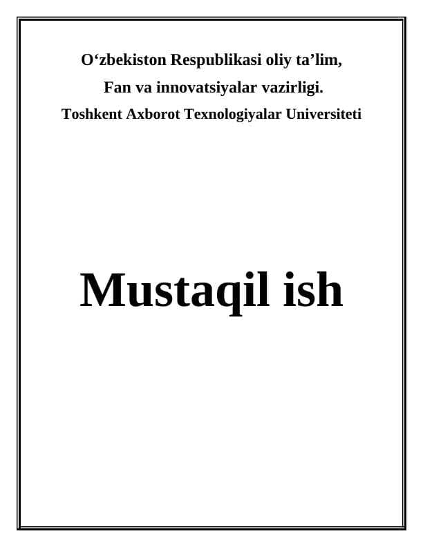 Katta ma'lumotlar texnologiyalari va xulosalari haqida ma'lumot.