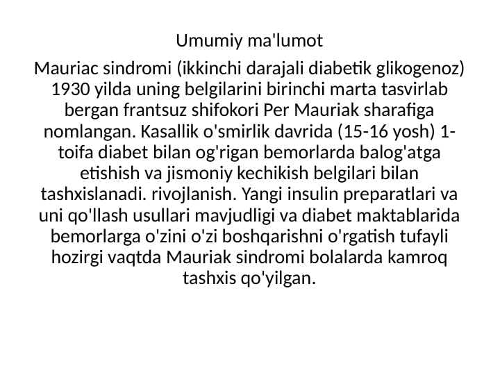 Mauriac sindromi