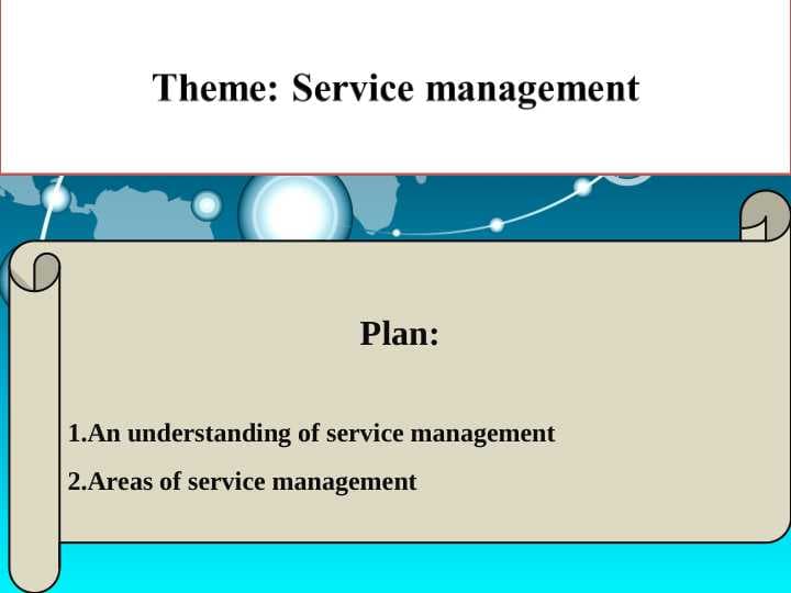 Service management