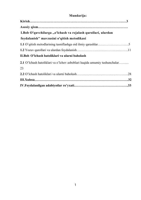 o'quvchilarga o'lchash va rejalash
