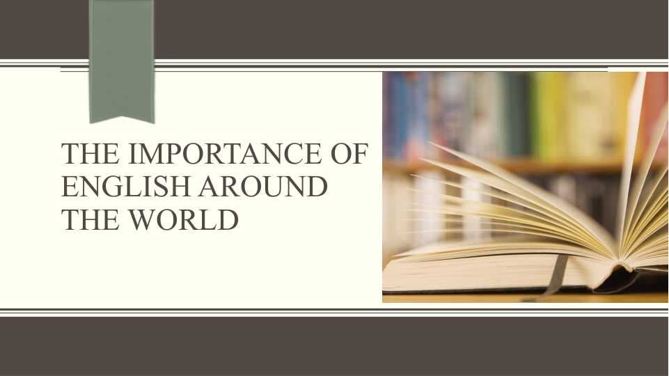 The importance of english around the world