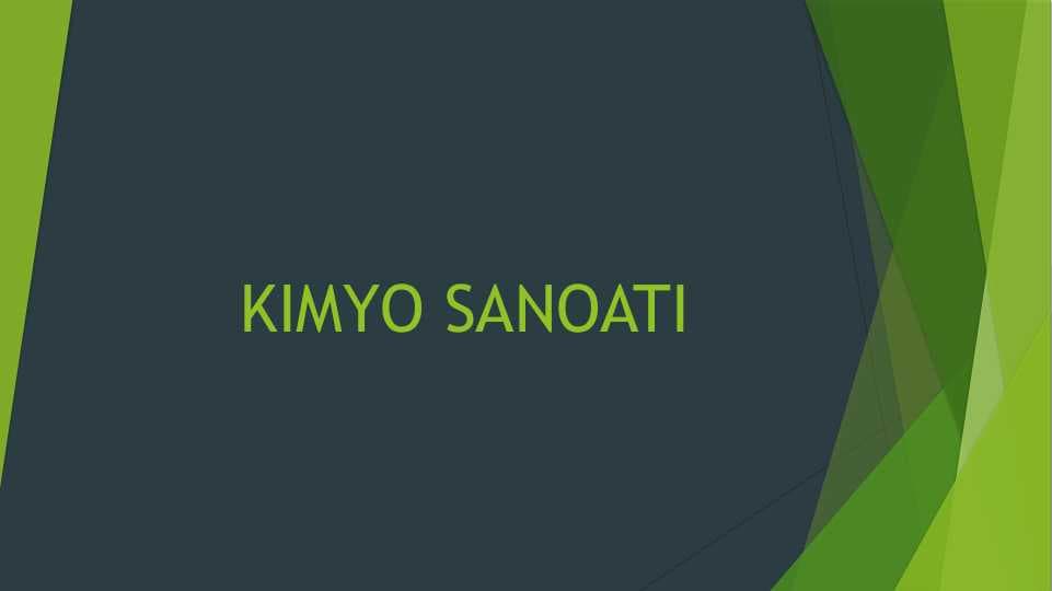 KIMYO SANOATI