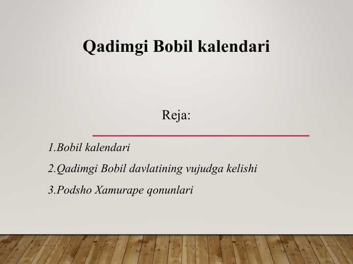 Qadimgi Bobil kalendari