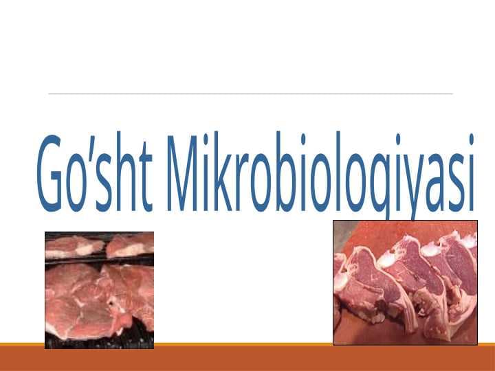Go’sht Mikrobiologiyasi