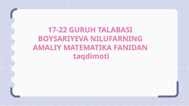 CHIZIQLI PROGRAMMALASHTIRISH QO'YILISHI VA TURLARI