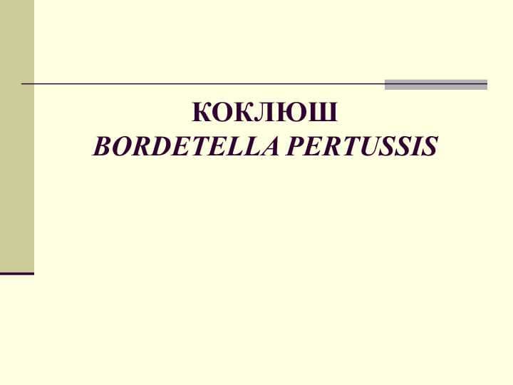 коклюшBordetella pertussis