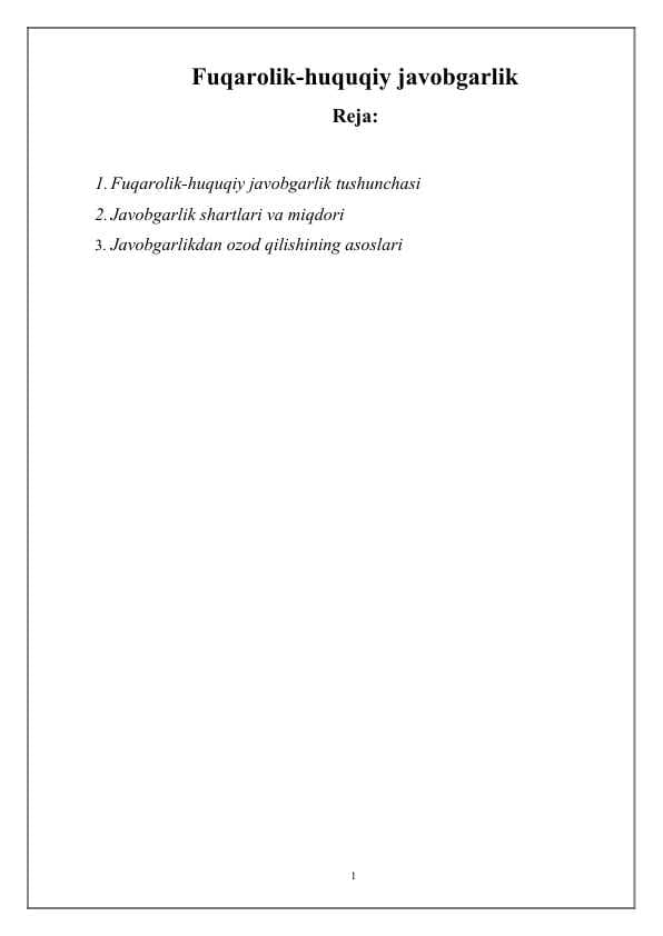 Fuqarolik-huquqiy javobgarlik
