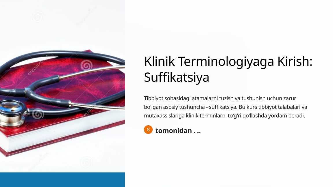 Klinik terminologiyaga kirish suffikatsiya