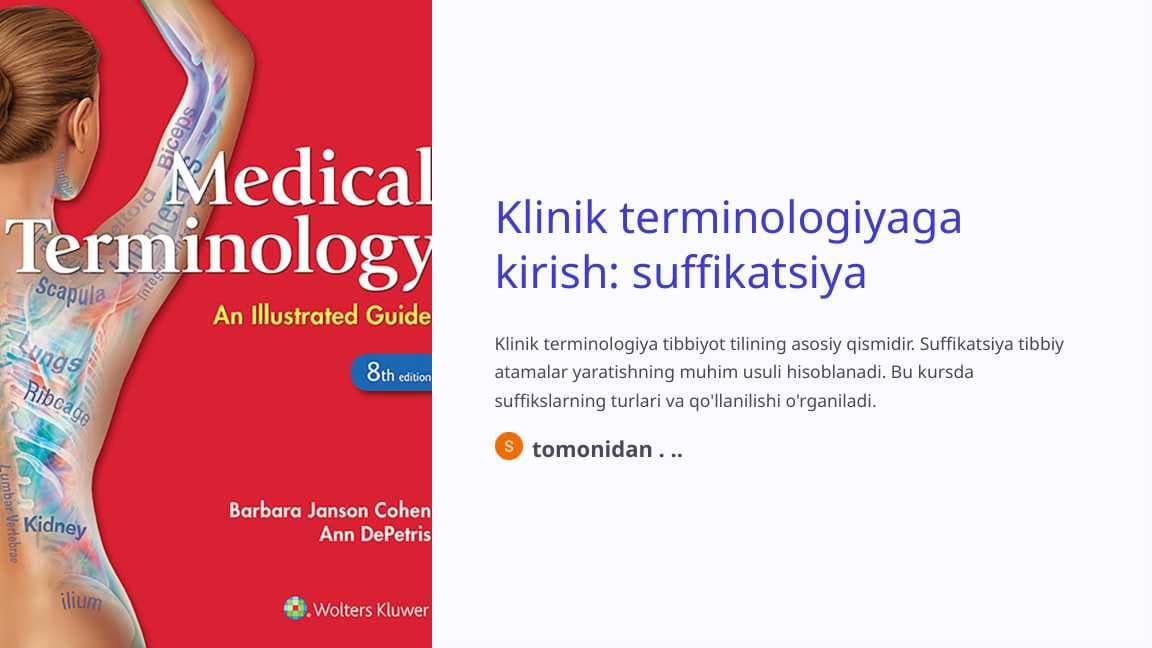 Klinik terminologiyaga kirish suffikatsiyaKlinik terminologiyaga kirish suffikatsiya