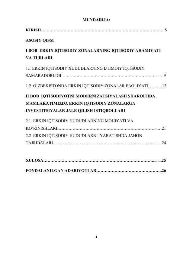 Erkin iqtisodiy xududlarning ijtimoiy iqtisodiy samaradorligini oshirish yo'llari