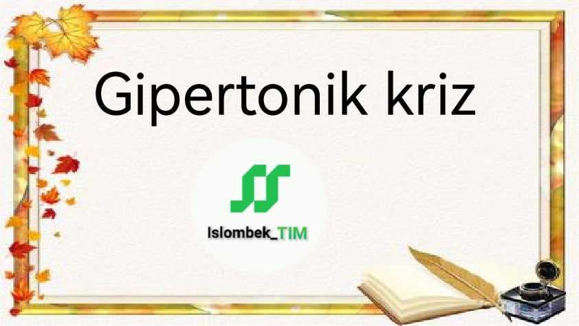Gipertonik kriz