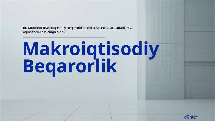 Makroiqtisodiy beqarorlik