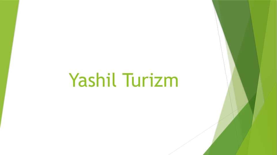 Yashil Turizm