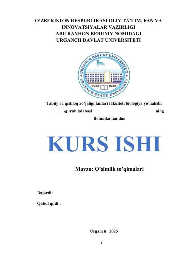 O’simlik to’qimalari
