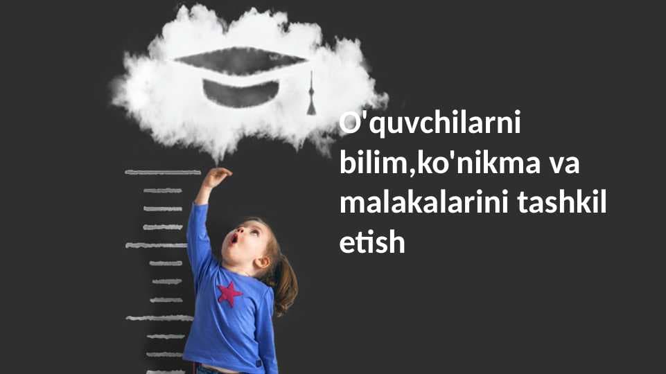 O'quvchilarni bilim,ko'nikma va malakalarini tashkil etish