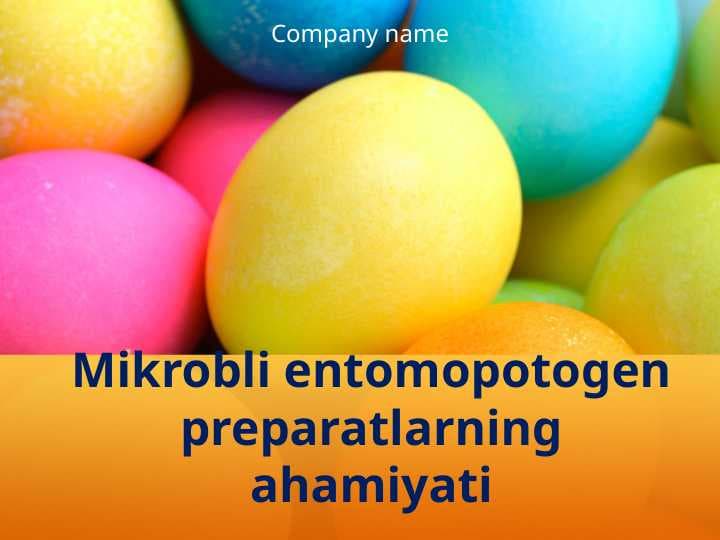 Mikrobli entomopotogen preparatlarning ahamiyati