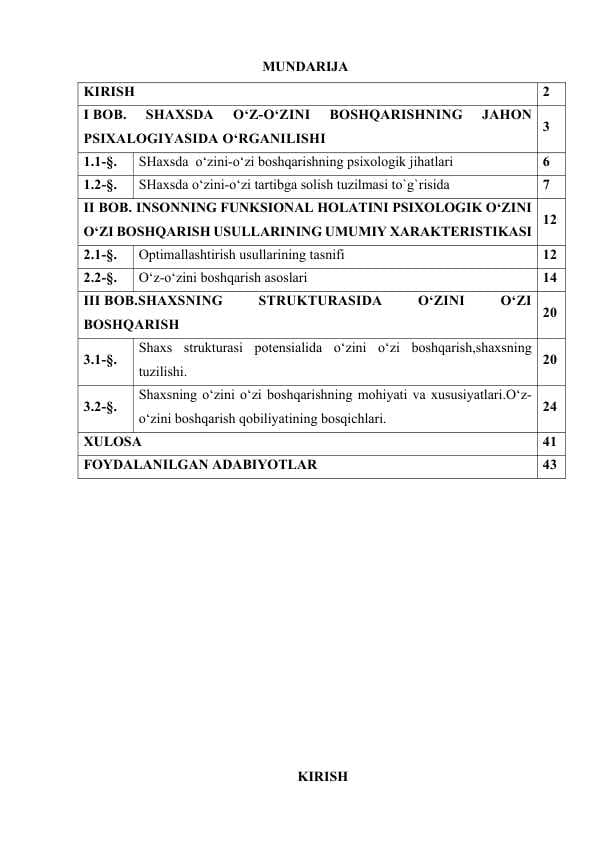 Psixologik o‘zini o‘zi boshqarish usullarini qo‘llashda funksional holatni o‘zgartirishning asosiy omili sifatida