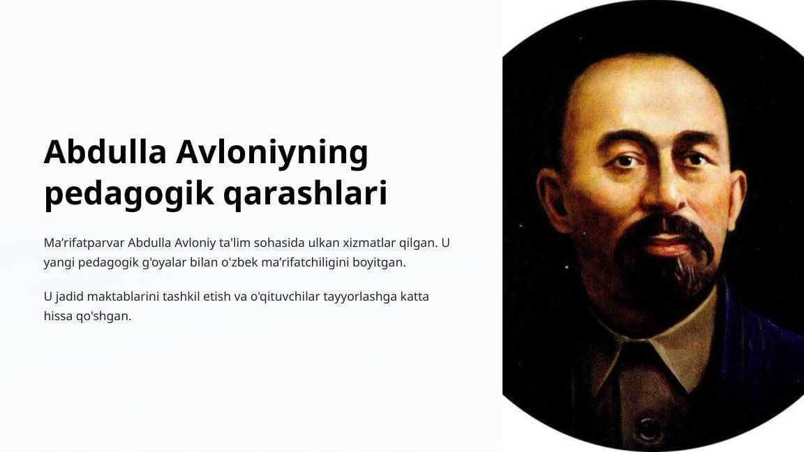 Abdulla Avloniyning pedagogik qarashlari
