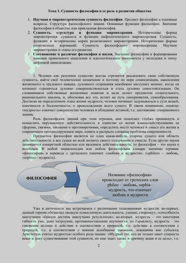 «ФИЛОСОФИЯ» Конспект лекций (для всех направлений образования бакалавриата)