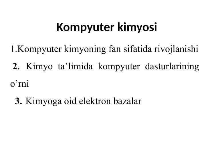Kompyuter kimyosi