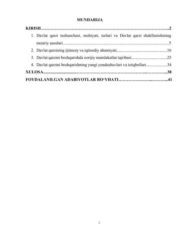 Davlat qarzining ijtimoiy iqtisodiy ahamiyati