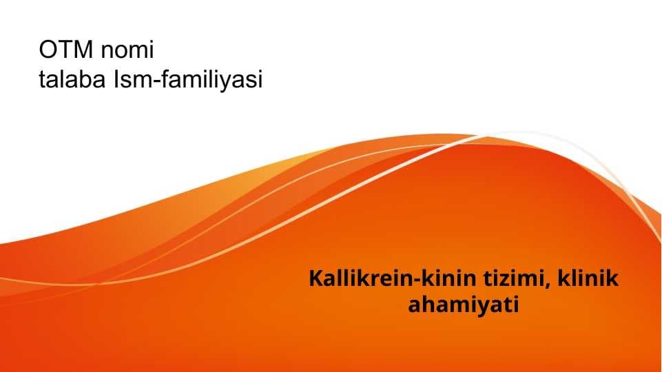 Kallikrein-kinin tizimi , klinik ahamiyati