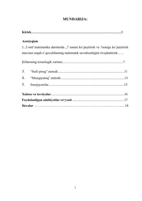 : 2-sinf matematika darslarida „7sonini ko`paytirish va  7 soniga ko`paytirish mavzusi orqali o`quvchilarning matematik savodxonligini rivojlantirish
