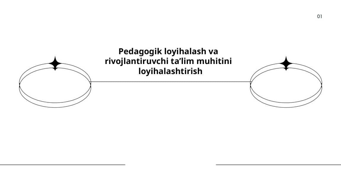 Pedagogik loyihalash va rivojlantiruvchi ta’lim muhitini  loyihalashtirish