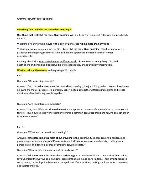 Grammar 7 for IELTS SPEAKING
