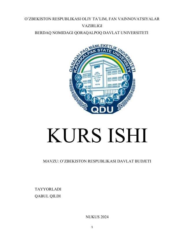 O’zbekiston Respublikasi Davlat budjeti