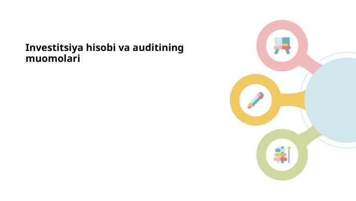 Investitsiya hisobi va auditining muomolari