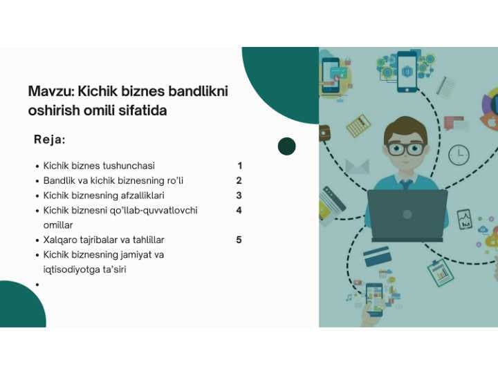Kichik biznes bandlikni oshirish omili sifatida