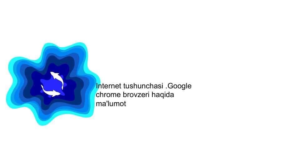 Internet tushunchasi .Google chrome brovzeri haqida ma'lumot
