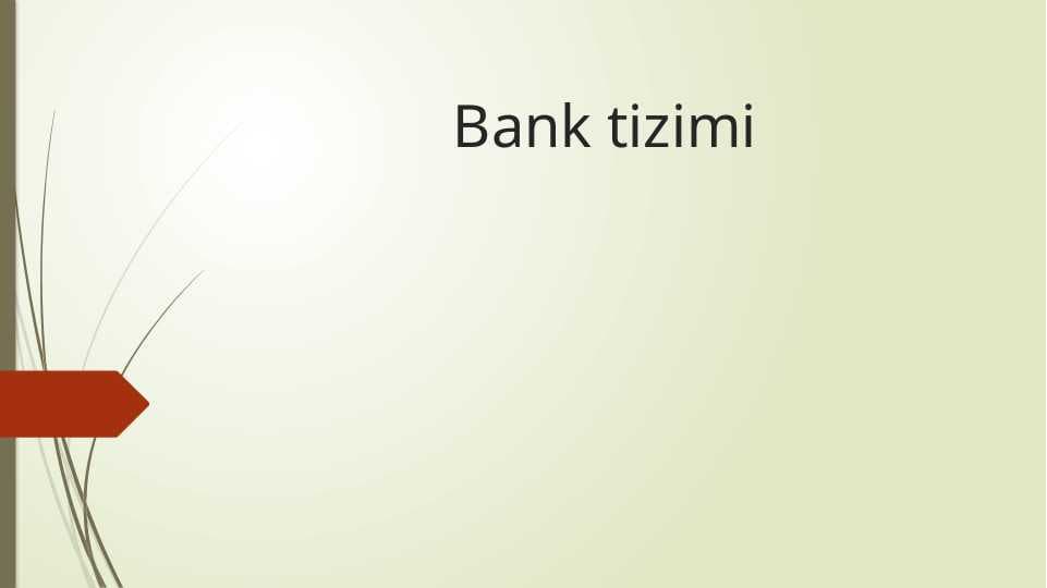 Bank tizimi