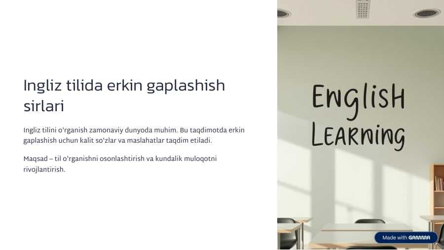 Ingiliz tilida erking gapirish qoidalari!!!